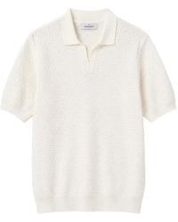Gran Sasso - Waffle-Knit Open-Collar Polo Shirt - Lyst