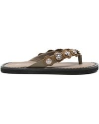 Toga - Embellished Leather Sandals - Lyst