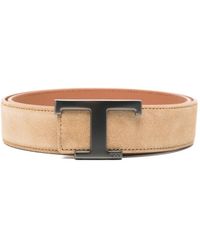 Tod's - Ledergürtel Mit Logo-Schnalle - Lyst