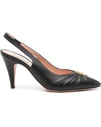 Bally - Emblem 80Mm Leather Pumps - Lyst