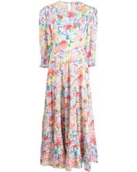 RIXO London - Kristen Floral-print Cotton Dress - Lyst