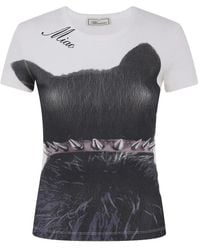 Blumarine - Short Sleeve Jersey T-Shirt - Lyst