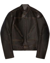 Courreges - Racer Patina Leather Jacket - Lyst