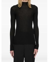 Rick Owens - Ribbed Fitted High-Neck Turtleneck - Lyst