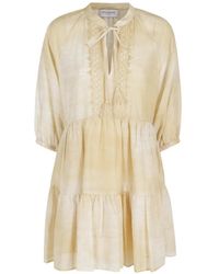 ERMANNO FIRENZE - Tassel-Detail Embroidered Mini Dress - Lyst