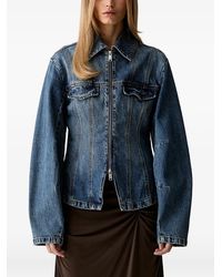 Gestuz - Zip-Up Denim Jacket - Lyst
