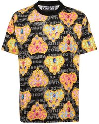 Versace - Heart Couture Katoenen T-shirt - Lyst
