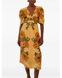 FARM Rio - Midikleid mit Blumen-Print - Lyst