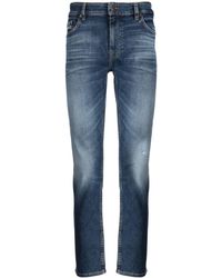 BOSS - Gerade Jeans mit Stone-Wash-Effekt - Lyst