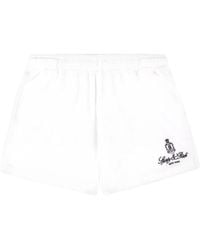 Sporty & Rich - Vendome Shorts mit Logo-Stickerei - Lyst