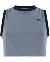 adidas - Haut En Maille Côtelée À Broderies Trefoil - Lyst