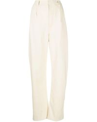 Lemaire - Straight-leg Cotton-blend Trousers - Lyst