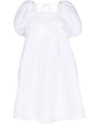 Cecilie Bahnsen - Textured Puff-sleeve Mini Dress - Lyst