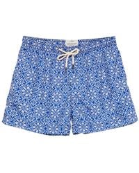 Peninsula - Gemusterte Badeshorts Mit Kordelzug - Lyst