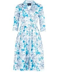 Samantha Sung - Audrey Floral-Print Midi Dress - Lyst