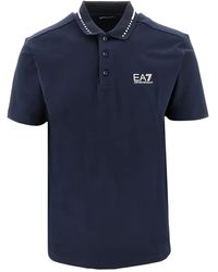 EA7 - Poloshirt Met Logoprint - Lyst