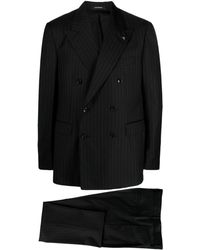 Tagliatore - Pinstriped Double-breasted Wool Suit - Lyst