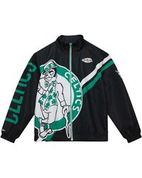 Mitchell & Ness - Boston Celtics Exploded Logo Warm-Up Jacket - Lyst