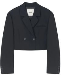 Nanushka - Rony Cropped Blazer Met Dubbele Rij Knopen - Lyst