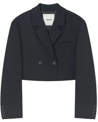 Nanushka - Rony Double-Breasted Cropped Blazer - Lyst