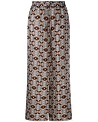Pierre Louis Mascia - Aloe Patterned Drawstring Trousers - Lyst