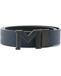 Montblanc - Logo-Buckle Leather Belt - Lyst