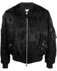 McQueen - Alexander Mc Queen Logo-print Bomber Jacket - Lyst