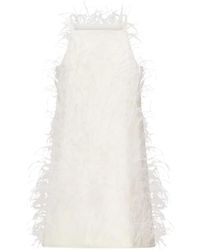 Pinko - Robe Mi-Longue À Détails De Plumes - Lyst