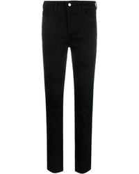 Emporio Armani - Halbhohe Slim-Fit-Jeans - Lyst