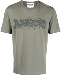 Moschino - Logo-Print Stretch-Cotton T-Shirt - Lyst