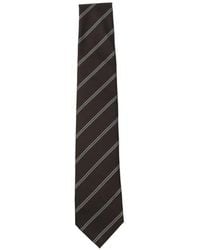 BOSS - Diagonal-Stripe Silk Tie - Lyst