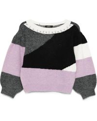 Twinset - Embellished Panelled Sweater - Lyst