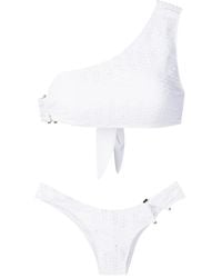 Amir Slama - Open-Knit Off-Shoulder Bikini Set - Lyst