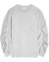 Dries Van Noten - Pleated Long-Sleeves T-Shirt - Lyst