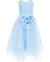 Ana Radu - Floral-Appliqué Strapless Dress - Lyst