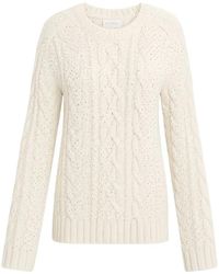 P.A.R.O.S.H. - Crystal-Embellished Cable-Knit Sweater - Lyst