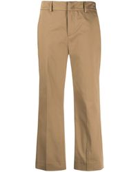 Dondup - Cropped Cotton Trousers - Lyst