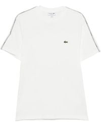 Lacoste - Logo-Patch Tape-Detail T-Shirt - Lyst