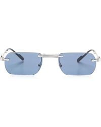 Cartier - Lunettes De Soleil À Monture Rectangulaire - Lyst