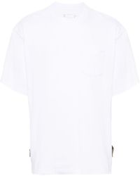 Sacai - T-shirt en coton à fentes latérales - Lyst