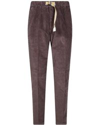 White Sand - Pantalon En Velours Côtelé À Ceinture Bouclée - Lyst