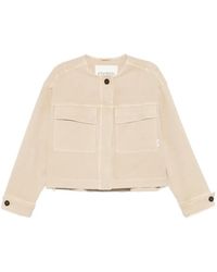Closed - Button-Up Jack Met Klepzak - Lyst