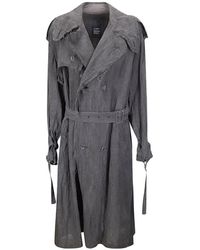 Limi Feu - Distressed Double-Breasted Trench Coat - Lyst
