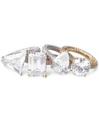 Izabel Display - Mega Triangle Ring Mit Pavé - Lyst
