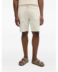 Lindbergh - Drawstring-Waist Logo-Patch Shorts - Lyst