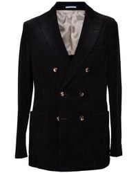 Brunello Cucinelli - Double-Breasted Corduroy Blazer - Lyst