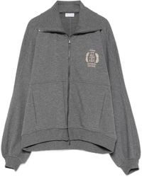 Brunello Cucinelli - Logo-Embroidered Zip-Up Hoodie - Lyst