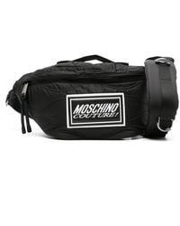 Moschino - Logo-patch Quilted Messenger Bag - Lyst
