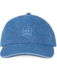 GANT - Logo-Embroidered Denim Cap - Lyst