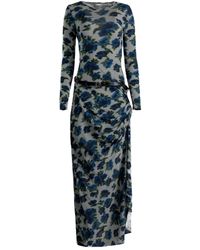 Coperni - Robe-Chemise Ceinturée À Fleurs - Lyst